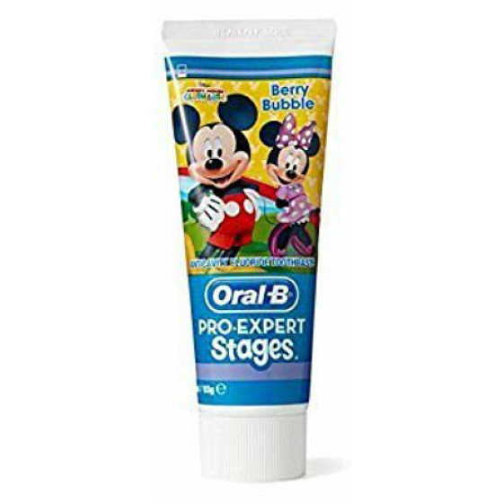 Oral-B Pro Expert Stages Mickey Mouse - Beerenblasen-Zahnpasta für Kinder ab 6 Jahren, 75 ml