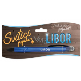 Nekupto Glühender Stift mit dem Namen Libor, Touch Tool Controller 15 cm
