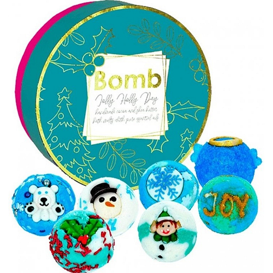 Bomb Cosmetics Jolly Holly Badekugel 7 x 30 g, Kosmetikset
