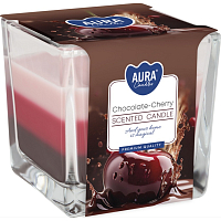 Bispol Duftkerze dreifarbige Schokolade und Kirsche, 170 g