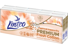 Linteo 4-lagige Papiertaschentücher, 10 × 10 Stk