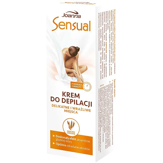 Joanna Sensual Hafermilch Enthaarungscreme für Hände und Bikini 100 g