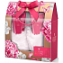 Grace Cole Floral Footed Fußreinigungsgel 150 ml + Fußcreme 150 ml + Luxuspantoffeln, Kosmetikset