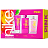 Nike Pink Woman Eau de Toilette für Frauen 100 ml + Duschgel 100 ml + Körperlotion 75 ml, Geschenkset für Frauen