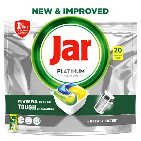 Jar Platinum All in One Zitrone Geschirrspüler Kapseln 20 Stück