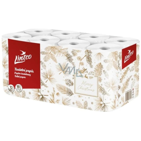 Linteo Merry Christmas Weihnachts-Toilettenpapier weiß 3lagig 16 Stück