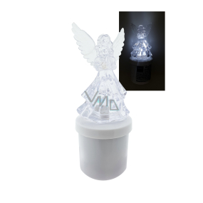 Kerze LED leuchtender Engel - weiße flackernde Flamme 15,5 cm