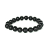 Turmalin schwarz Armband elastisch Naturstein, Kugel 10 mm / 16 - 17 cm, Wächter der guten Laune