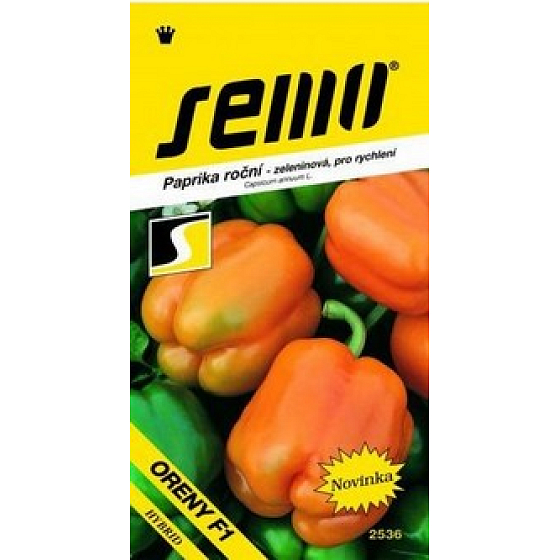 Semo Paprika einjähriges Gemüse, zur Beschleunigung Orena Orange 15 Samen