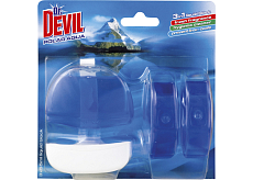 Dr. Devil 3in1 Polar Aqua Flüssig WC Block, Halter + Nachfüllung 3× 55 ml
