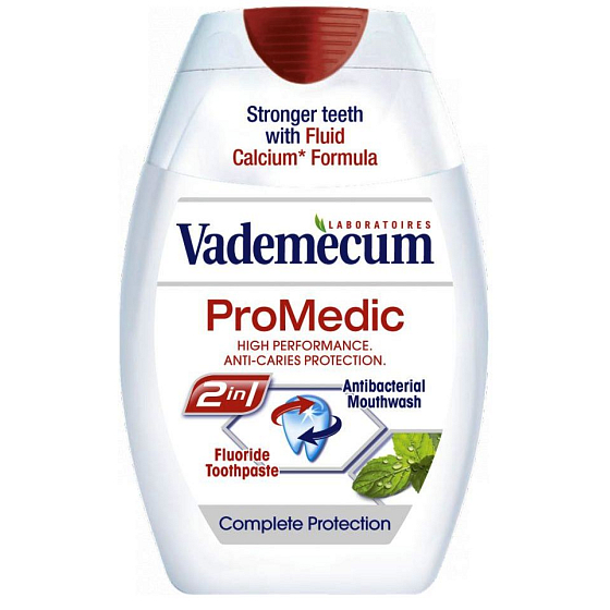 Vademecum Pro Medic 2in1 Zahnpasta und Mundwasser in einem 75 ml