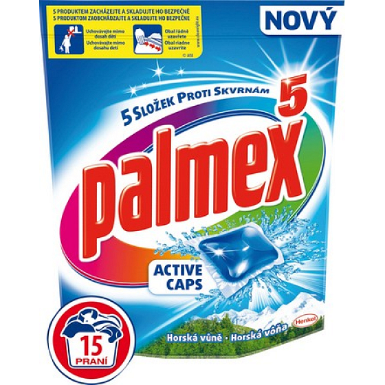 Palmex 5 Active Caps Bergduftkapseln zum Waschen von Wäsche 15 Stück