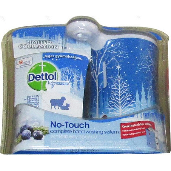 Dettol Winterberry Sparkle berührungsloser Seifenspender und antibakterielle Nachfüllung mit 250 ml Seife