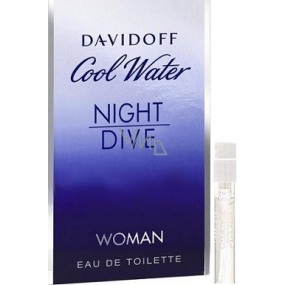 Davidoff Cool Water Night Dive Woman Eau de Toilette 1,2 ml mit Spray, Fläschchen