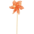 Windrad mit weißem Streifen orange 9 cm + Spieße 1 Stück