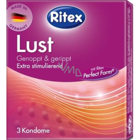 Ritex Lust Kondom 3 Stück gerändelt