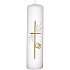 Lima Relief Kreuz und Ringe Altarkerze weißer Zylinder 60 x 220 mm 1 Stück