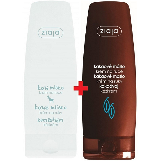 Ziaja Ziegenmilch Hand- und Nagelcreme 80 ml + Kakaobutter Handcreme 80 ml, Duopack