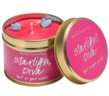 Bomb Cosmetics Star Diva Duftende natürliche, handgefertigte Kerze in einer Dose kann bis zu 35 Stunden brennen