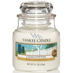 Yankee Candle Clean Cotton - Duftkerze aus reiner Baumwolle Klassisches kleines Glas 104 g