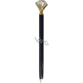 Albi Kugelschreiber mit Kristallen Schwarz 13,7 cm