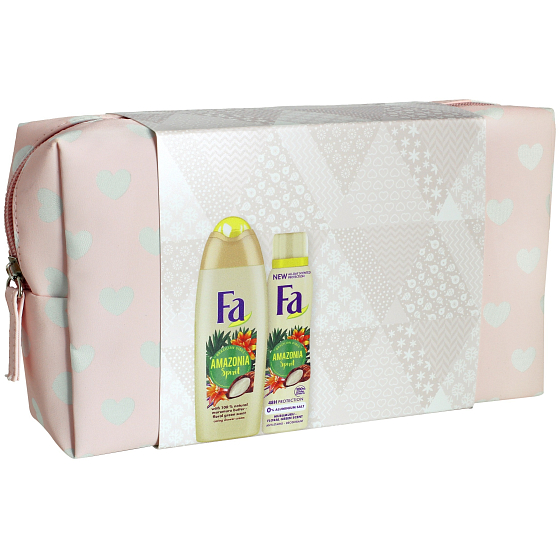 Fa Brazilian Vibes Amazonia Spirit Deodorant Spray für Frauen 150 + Duschgel 250 ml + Etui, Kosmetikset