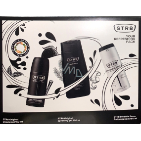 Str8 Original Deodorant Spray 150 ml + Duschgel 250 ml + Invisible Force Antitranspirant Deodorant Spray 150 ml, Kosmetikset für Männer