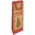 Nekupto Kraft Geschenkbeutel für Flasche 15 x 40 cm Weihnachtsbaum, rot