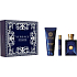 Versace Dylan Blue pour Homme Eau de Toilette 100 ml + Duschgel 150 ml + Eau de Toilette 10 ml, Geschenkset für Männer