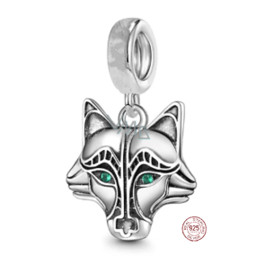 Charms Sterling Silber 925 Wolf, Tierarmband Anhänger
