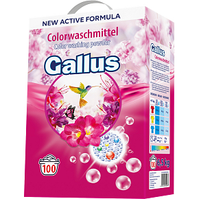 Gallus Waschpulver Color, 100 Anwendungen, 6,5 kg Gallus Waschpulver Color, 100 Anwendungen, 6,5 kg