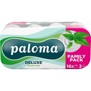 Paloma 3-lagiger Toilettenpapier Green Tea, 16 Rollen Paloma 3-lagiger Toilettenpapier Green Tea, 16 Rollen
