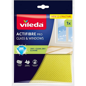 Vileda Mikro Actifibre Fensterreinigungs-Tuch 32 x 34,5 cm, 1 Stück