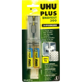 Uhu Plus Endfest 300 Zweikomponentiger klarer hochfester Epoxidharzklebstoff mit hoher Wärmebeständigkeit 25 g