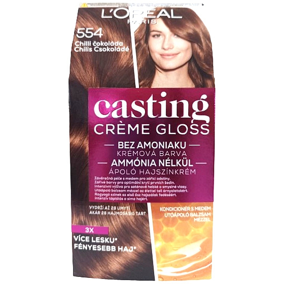 Loreal Paris Casting Creme Gloss Haarfarbe 554 Chili Schokolade