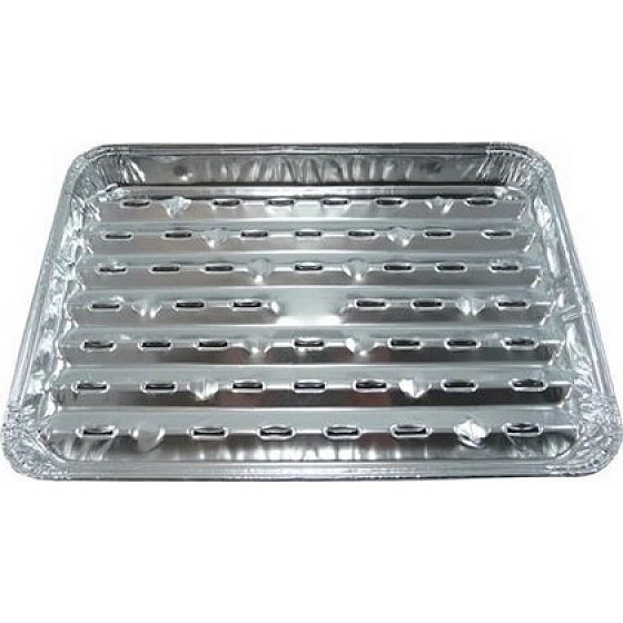 Alufix Fix-Grill Quadratische Grillschalen 34 × 23 × 2,5 cm, 3 Stück