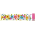 Fensterfolie ohne Klebestreifen aus farbigen Blumen 64 x 15 cm