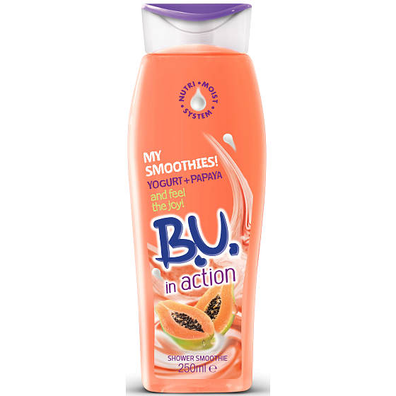 BU In Action Joghurt + Papaya Duschgel für Frauen 250 ml