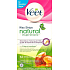 Veet Natural Cold Enthaarungswachsstreifen 12 Stück + Servietten Luminous Finish 2 Stück