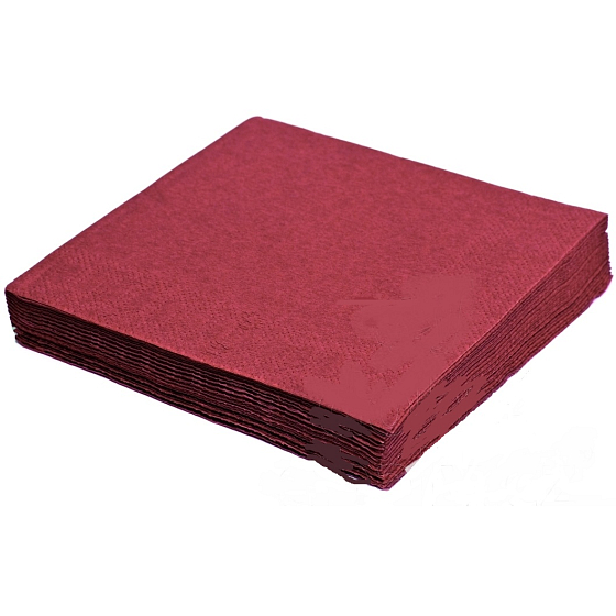 Gastro Papierservietten 2-lagig 33 x 33 cm 50 Stück farbiges Burgund