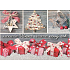 Nekupto Postkarte mit Glitzer Weihnachtsmuster 1 Frohe Weihnachten 15 x 11 cm