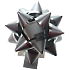 Nekupto Seestern Medium Luxus Silber, Silberstreifen 6,5 cm