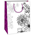 Ditipo Geschenk Papiertüte zum Malen 22 x 10 x 29 cm weiß, Blumen Kreativ 40