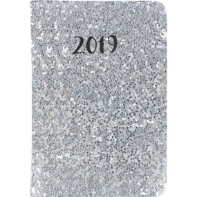 Albi Diary 2019 mini Silber 11 x 7,5 x 1,2 cm