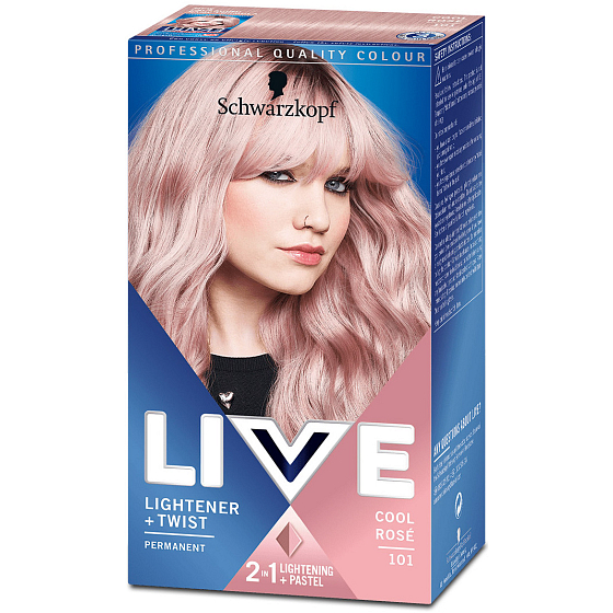 Schwarzkopf Live Lightener & Twist Haarfarbe 101 Cool Rose 50 ml