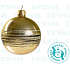 Irisa Flasks Glas metallic gold, plattierte Linien, 7 cm 12 Stück