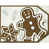 Nekupto Weihnachtsgeschenkkarten Lebkuchen 5,5 x 7,5 cm 6 Stück