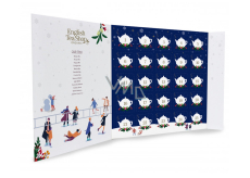English Tea Shop Bio Adventskalender in Form eines Buches Weihnachtsnachtblau, 25 Stück lose Teepyramiden, 13 Geschmacksrichtungen, 50 g, Geschenkset