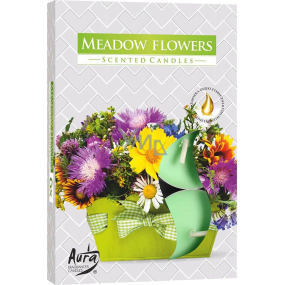 Bispol Aura Meadow Flowers - Meadow Blumen duftende Teekerzen 6 Stück
