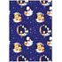 Ditipo Geschenkpapier 70 x 100 cm Weihnachten dunkelblau - Eisbär, Fuchs, Hase 2 Blatt